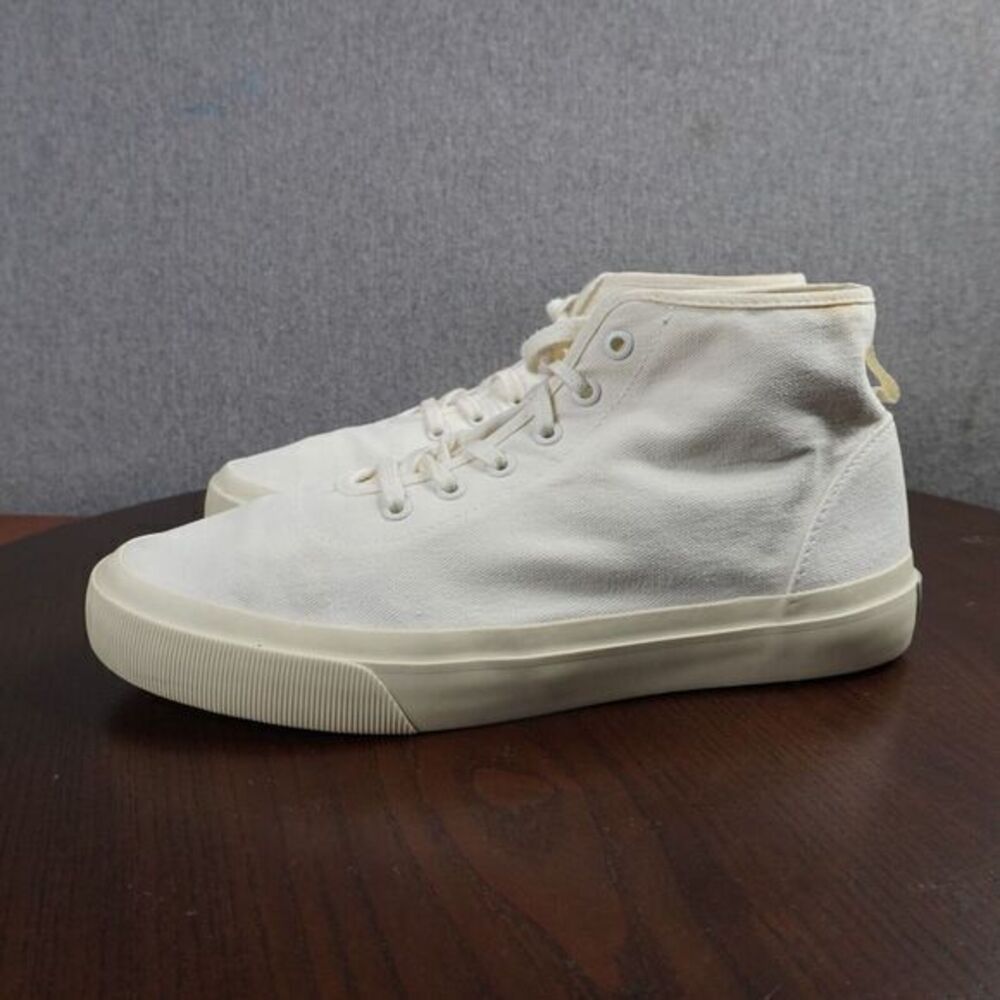 Everlane Shoes Women's 9.5 Off White Canvas Sneaker Casual High‎ Top PLMMID 0621